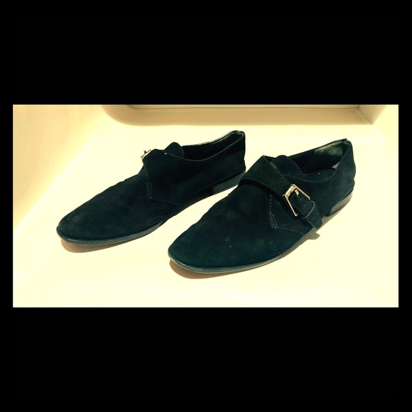 Alexander Wang Shoes - ALEXANDER WANG Monk Strap Suede Flats / Size 7.5